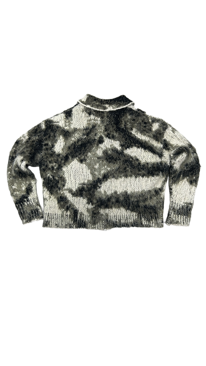 CAMO MOHAIR ZIP UP JACKET