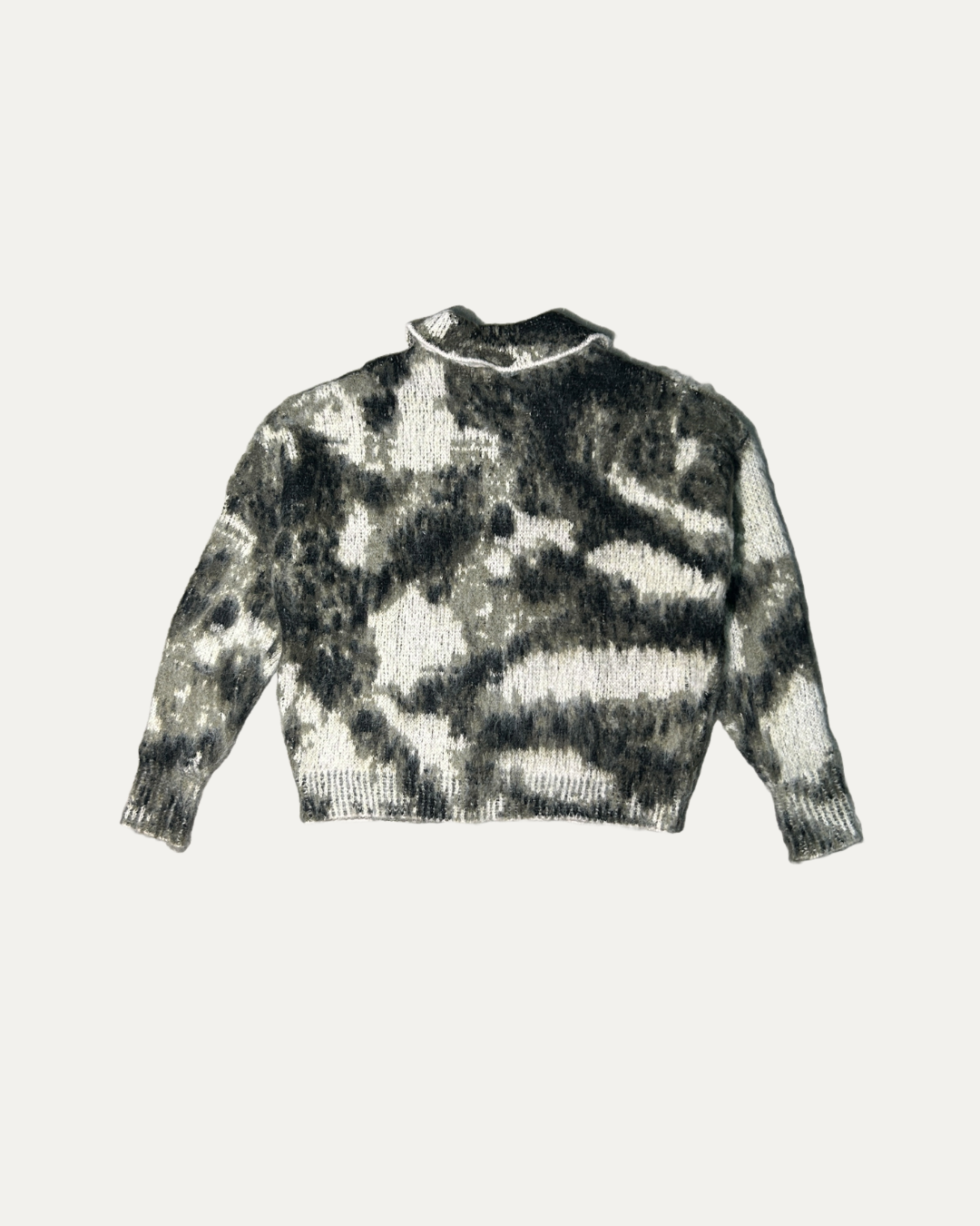 CAMO MOHAIR ZIP UP JACKET