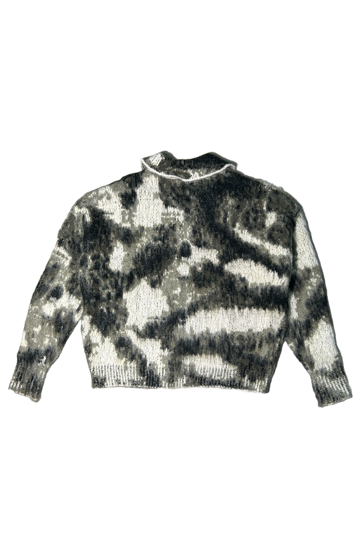 CAMO MOHAIR ZIP UP JACKET