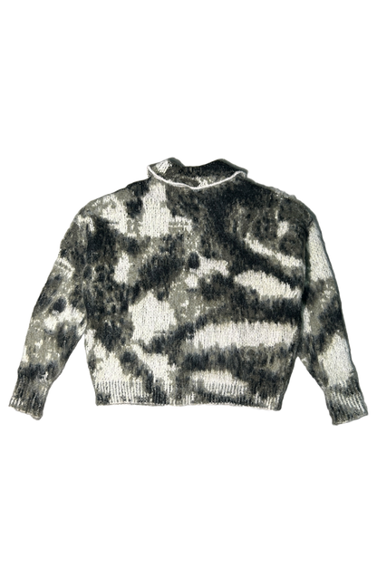 CAMO MOHAIR ZIP UP JACKET